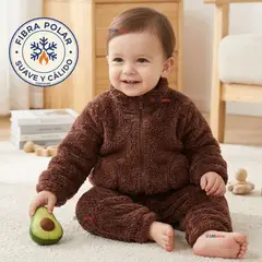 JUMP KIDS - Conjunto 2 Piezas Buzo Polerón Pantalón Bebe Niño Poliéster Brown