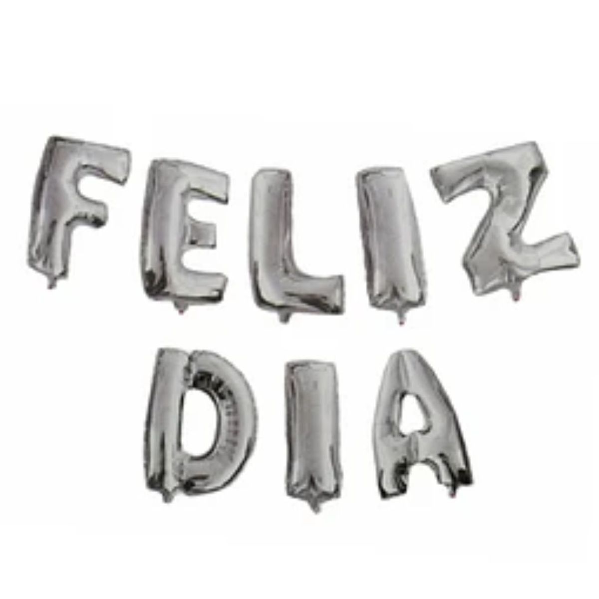 GENERICO - Globo feliz dia plata 16 pulgadas