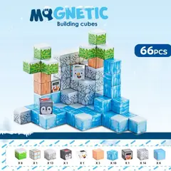 GENERICO - Bloques Magnéticos antártica 66 Piezas Juego de Construcción Infantil Educativo Creativo