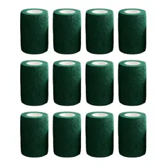 ATURE - Pack 12 De Vendas Coban Para Deportivas 7.5 Cm X 4.5 Mts Verde oscuro