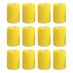 ATURE - Pack 12 De Vendas Coban Para Deportivas 7.5 Cm X 4.5 Mts Amarillo