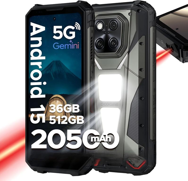 DOOGEE V MAX LR 5G Celular 36GB+512GB 20500mAh 200MP Android 15