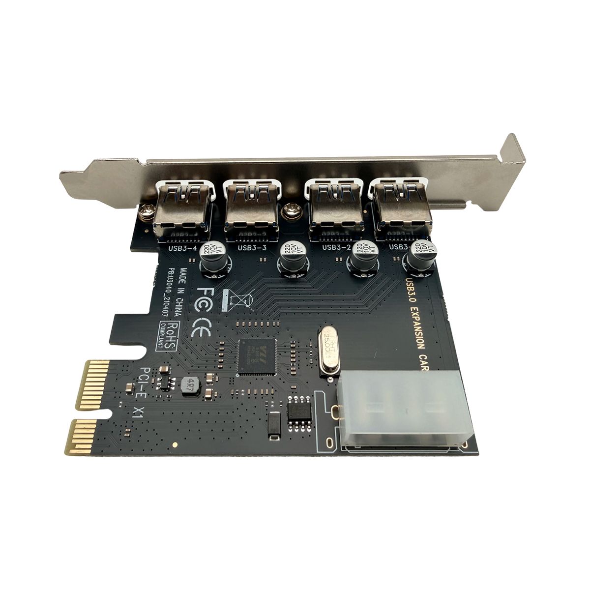 ATURE - Tarjeta De Expansión Pci-e A 4 Puertos Usb 3.0 Con Conexión
