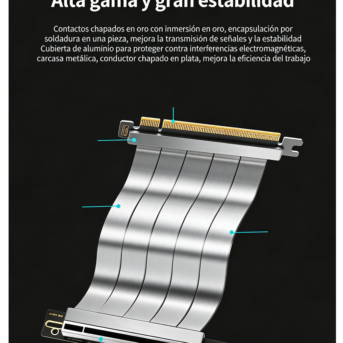 ATURE - Extensor Vertical Pcie 4.0 X16 Para Tarjeta Gráfica Rtx30/40