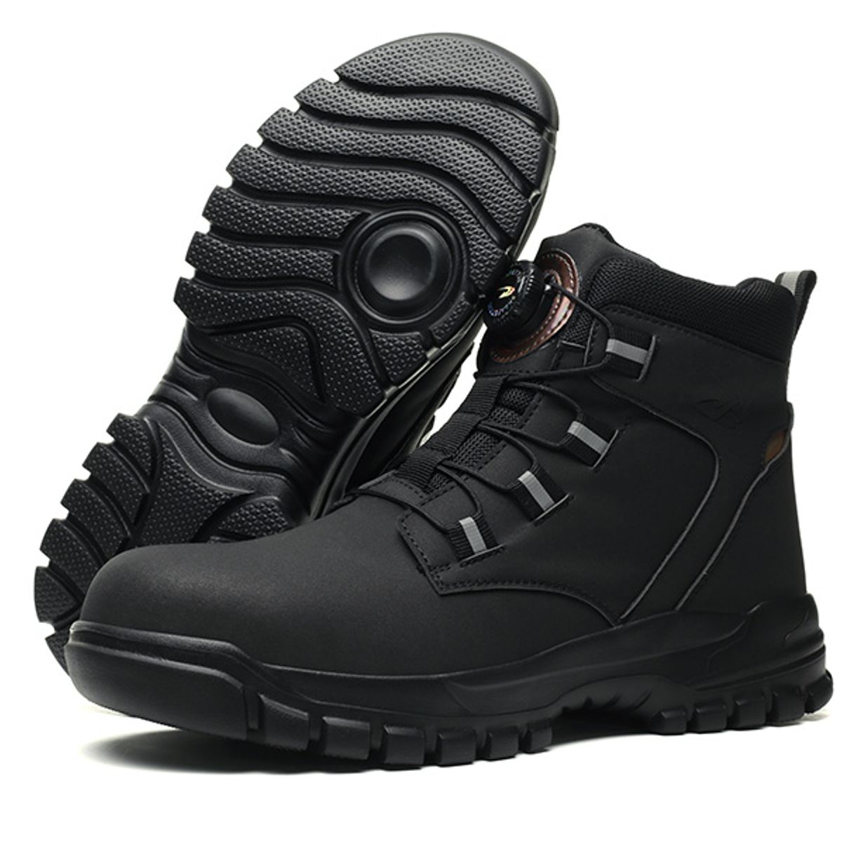DANWEILE - Botas de seguridad para el trabajo para Unisexo Negro