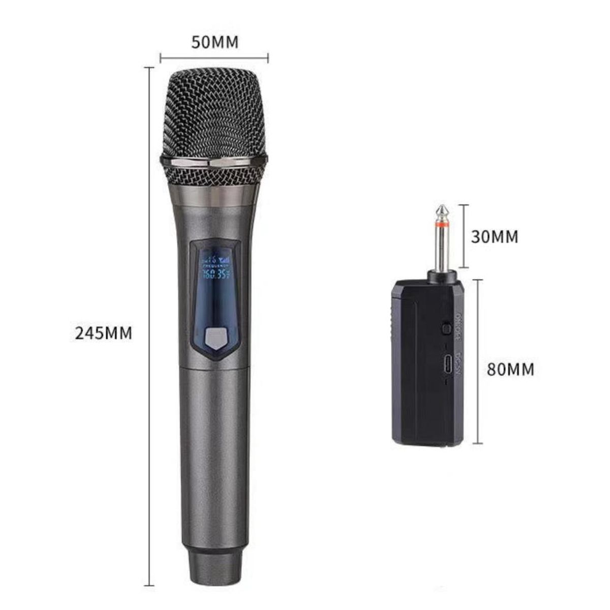 ATURE - Micrófono Inalámbrico Recargable 2.4g 1 Emisor Y 2receptores