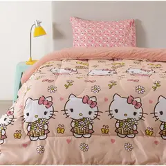 MASHINI - Plumon Sherpa Infantil Apto 1 Plz Y 1.5 Plz Sanrio Hello Kitty