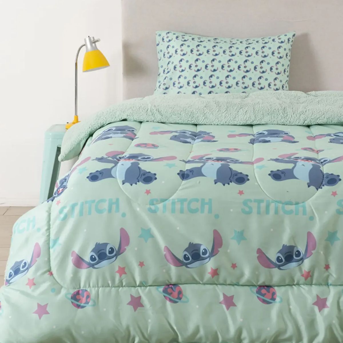 MASHINI - Plumon Sherpa Infantil Apto 1 Plz Y 1.5 Plz Stitch