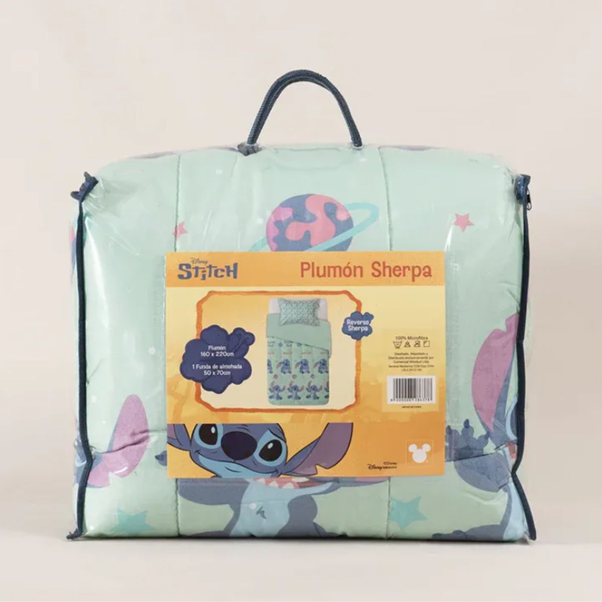 MASHINI - Plumon Sherpa Infantil Apto 1 Plz Y 1.5 Plz Stitch