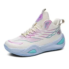 DANWEILE - Zapatillas de baloncesto deportivas informales para Unisexo - Beige