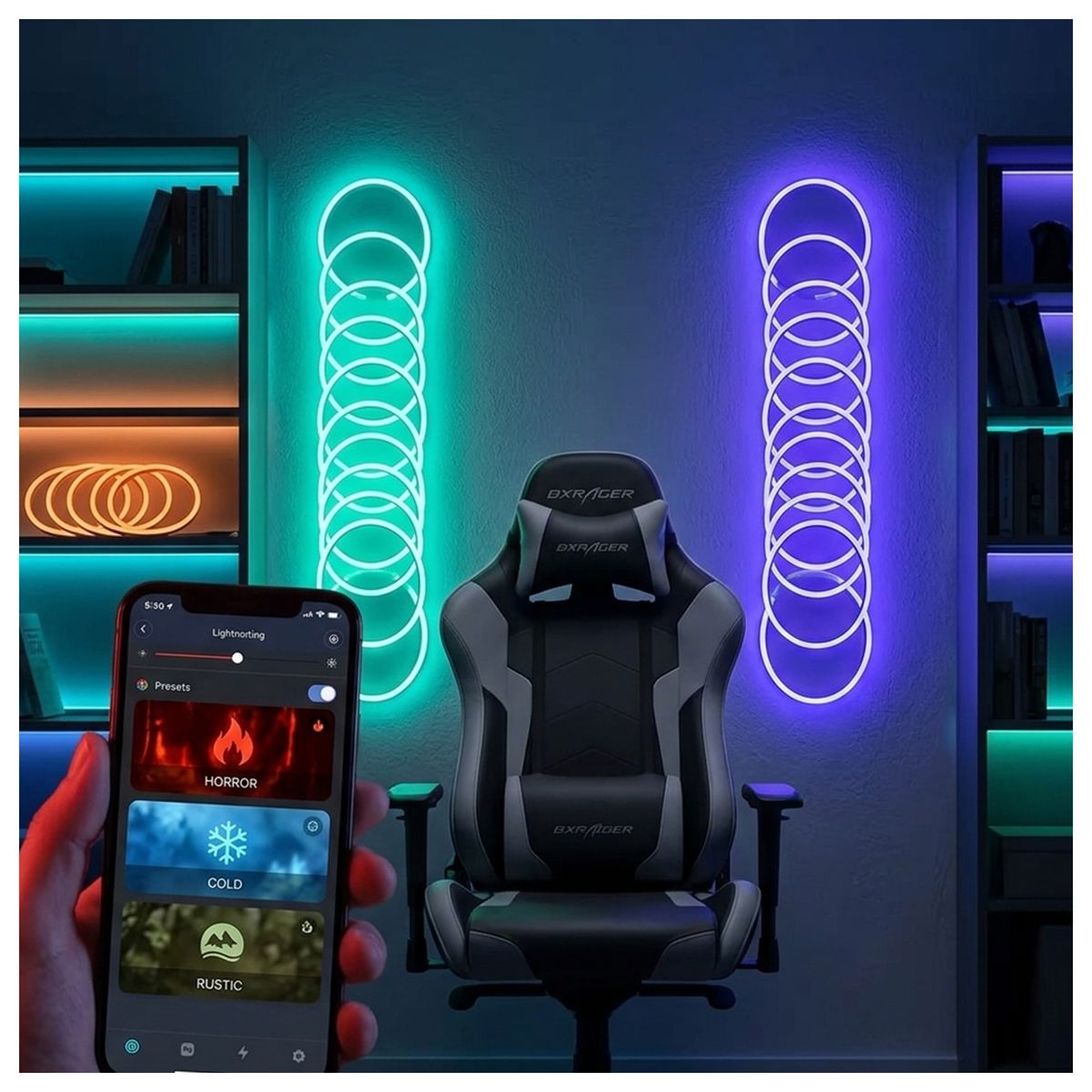 MALIK - Tira LED RGB WiFi 5 m USB Decoración Hogar
