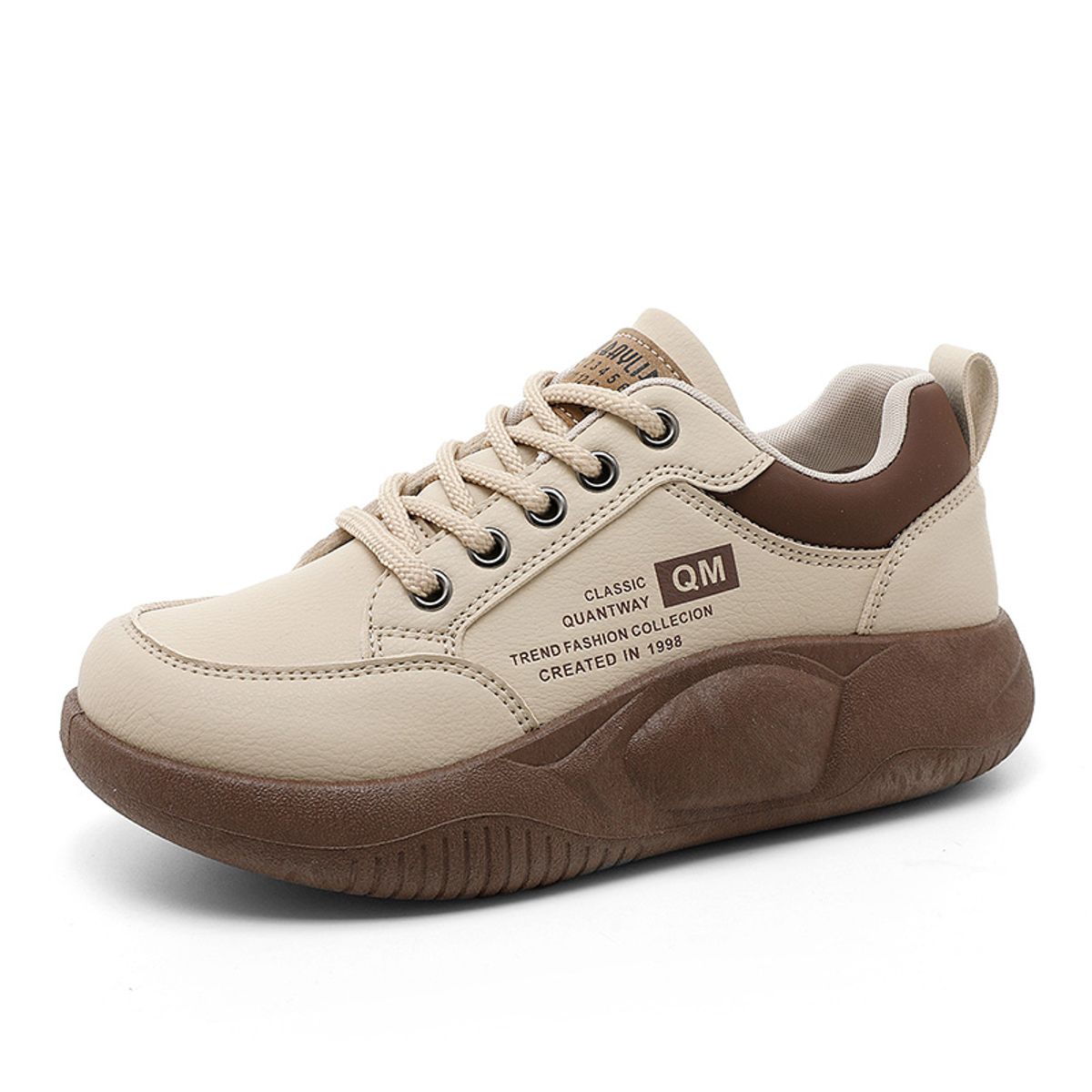 DANWEILE - Zapatillas Plataforma Mujer Caqui