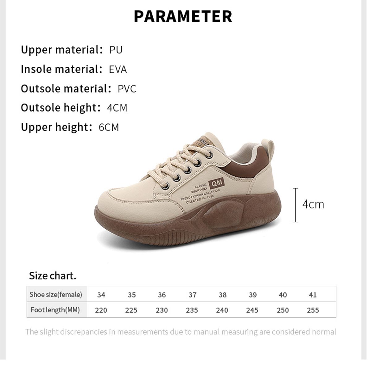 DANWEILE - Zapatillas Plataforma Mujer Caqui