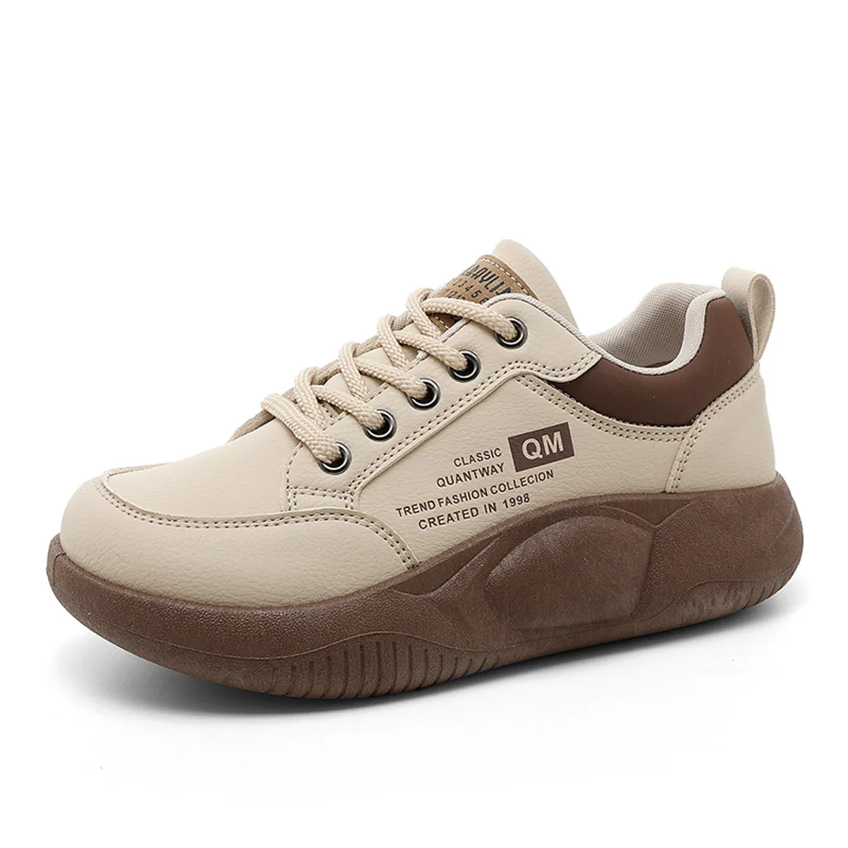DANWEILE - Zapatillas Plataforma Mujer Caqui