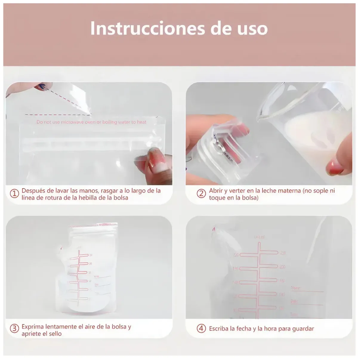 KUANGYE - 90 Bolsas De Almacenamiento De Leche Materna 250ml