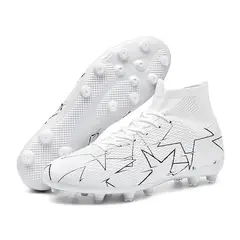DANWEILE - Zapatillas de Fútbol Unisexo TF zapatos Unisexo Blanco