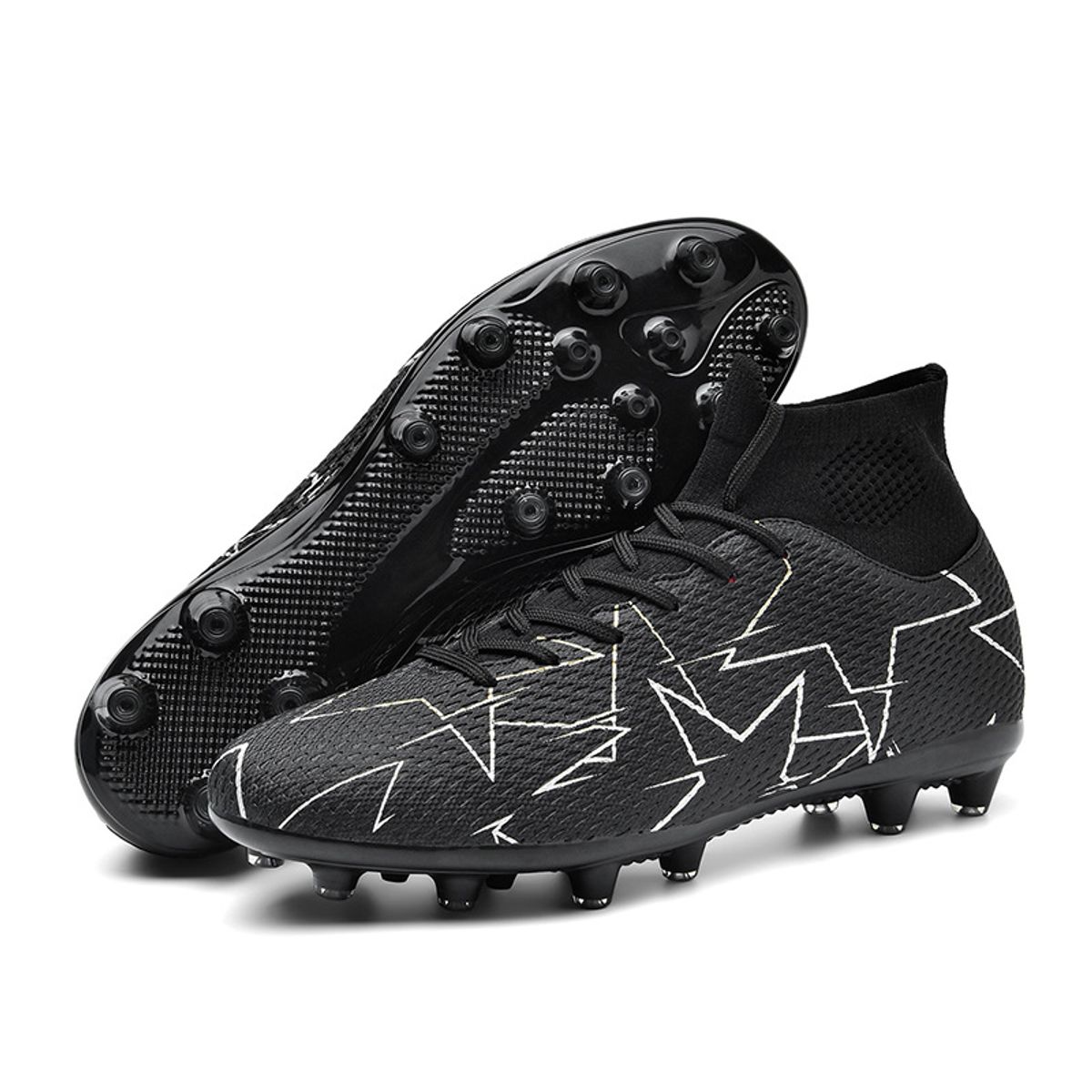 DANWEILE - Zapatillas de Fútbol Unisexo TF zapatos Unisexo Blanco