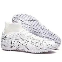 DANWEILE - Zapatillas de Fútbol Unisexo TF zapatos Unisexo Blanco