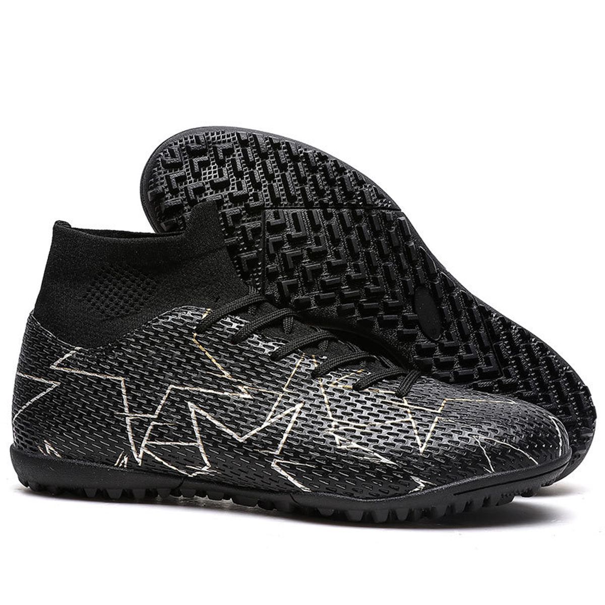 DANWEILE - Zapatillas de Fútbol Unisexo TF zapatos Unisexo Blanco