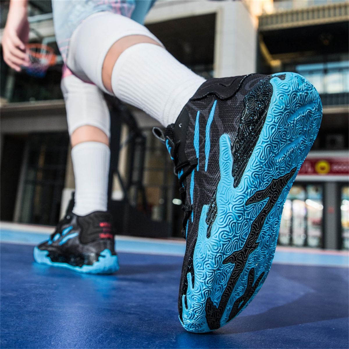 DANWEILE - Zapatillas deportivas de baloncesto para Unisexo básquetbol Negro