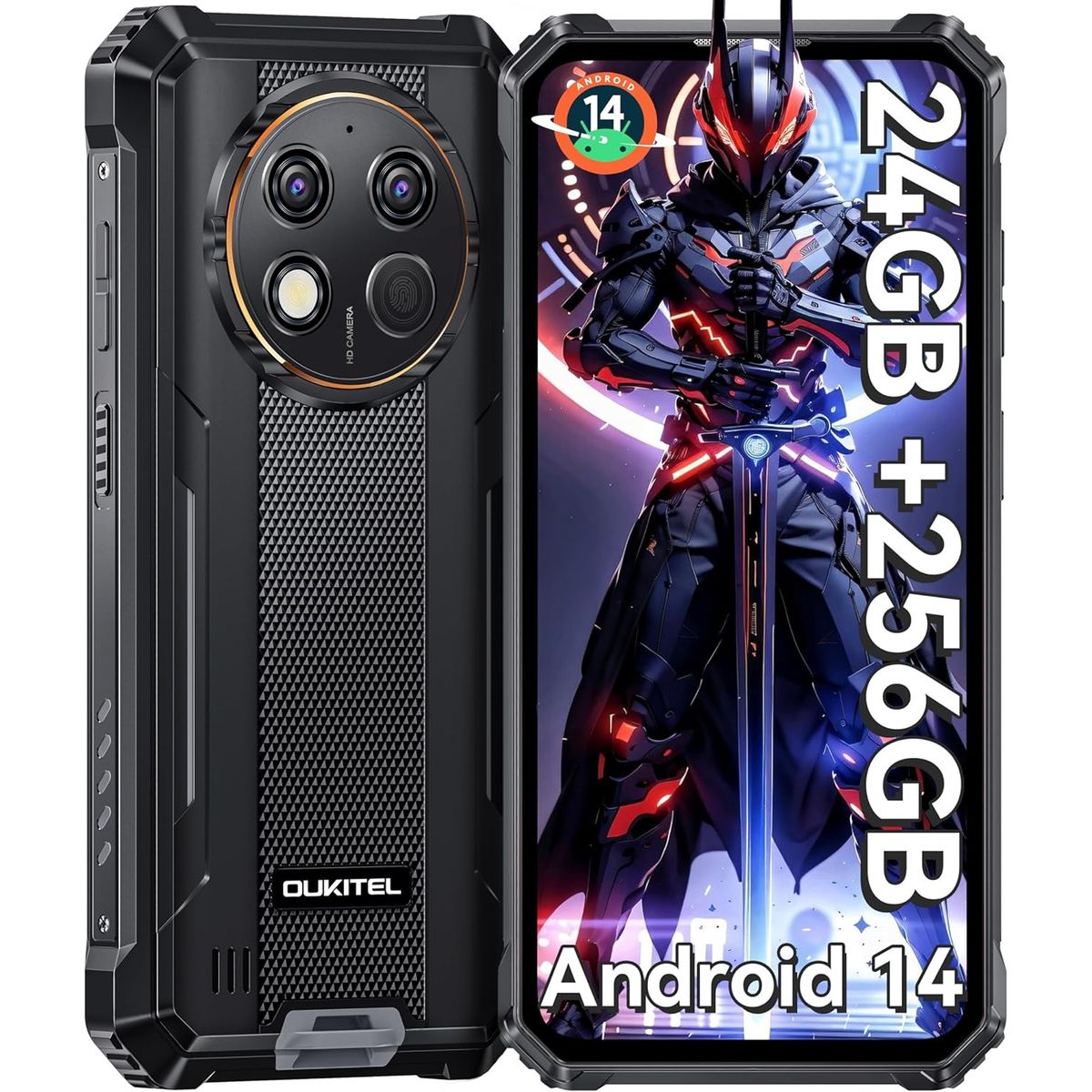 OUKITEL - Oukitel G1 Celular 24GB+256GB 10600mAh 48MP Android 15 Smartphone