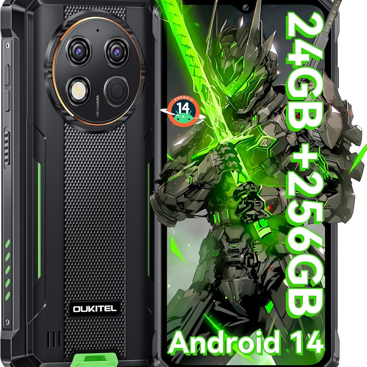 OUKITEL - Oukitel G1 Celular 24GB+256GB 10600mAh 48MP Android 15 Smartphone