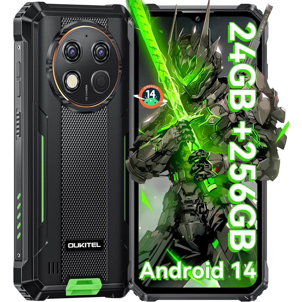 OUKITEL - Oukitel G1 Celular 24GB+256GB 10600mAh 48MP Android 15 Smartphone