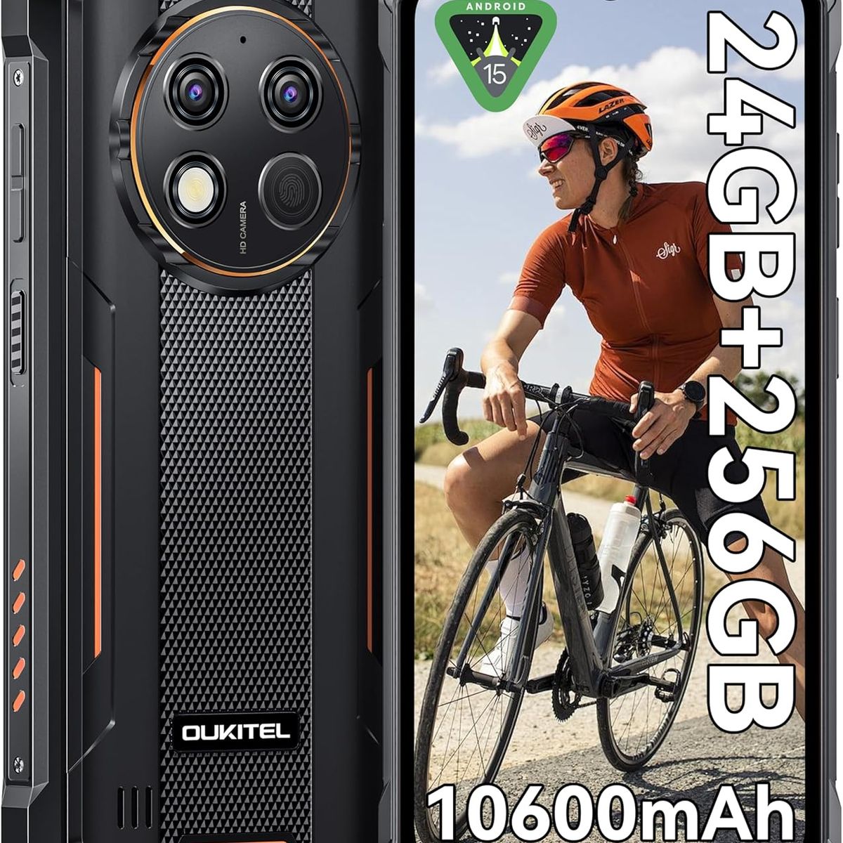 OUKITEL - Oukitel G1 Celular 24GB+256GB 10600mAh 48MP Android 15 Smartphone