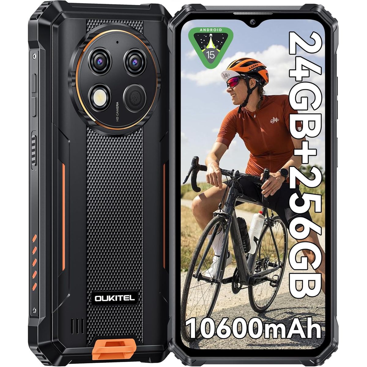 OUKITEL - Oukitel G1 Celular 24GB+256GB 10600mAh 48MP Android 15 Smartphone