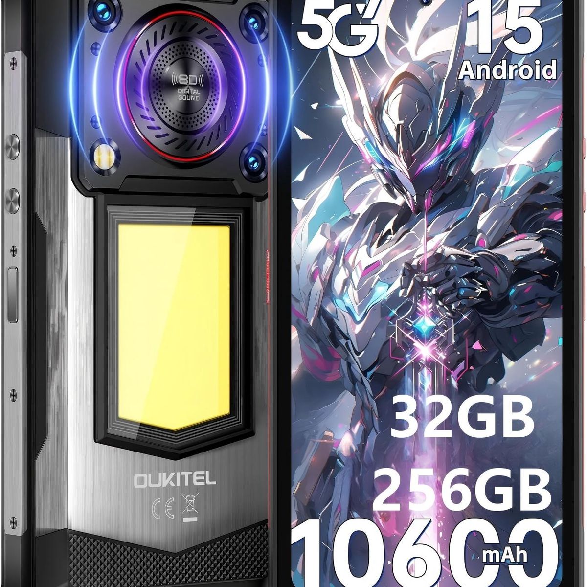 OUKITEL - OUKITEL WP56 5G Celular 32GB+256GB 108MP Android 15 Smartphone