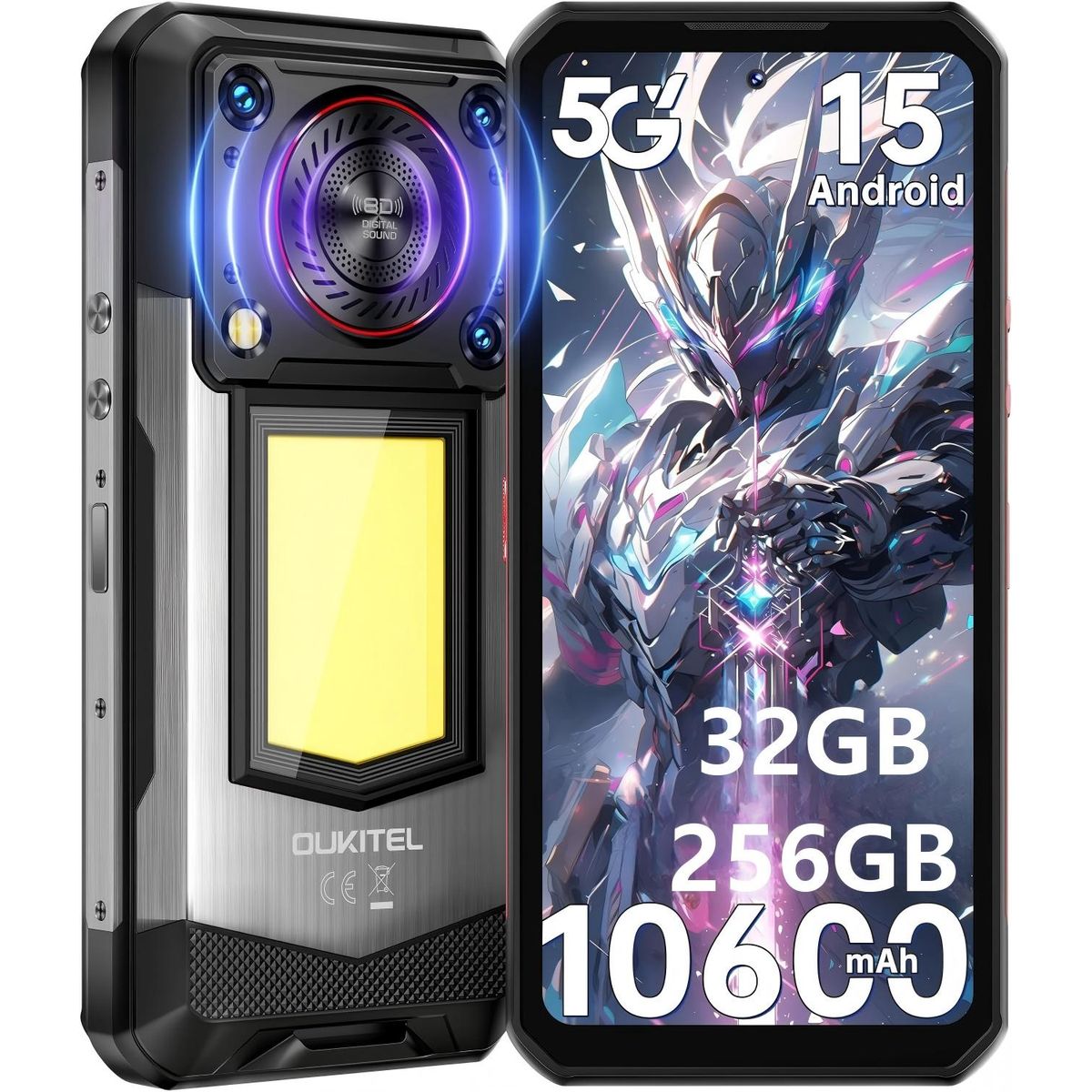 OUKITEL - OUKITEL WP56 5G Celular 32GB+256GB 108MP Android 15 Smartphone
