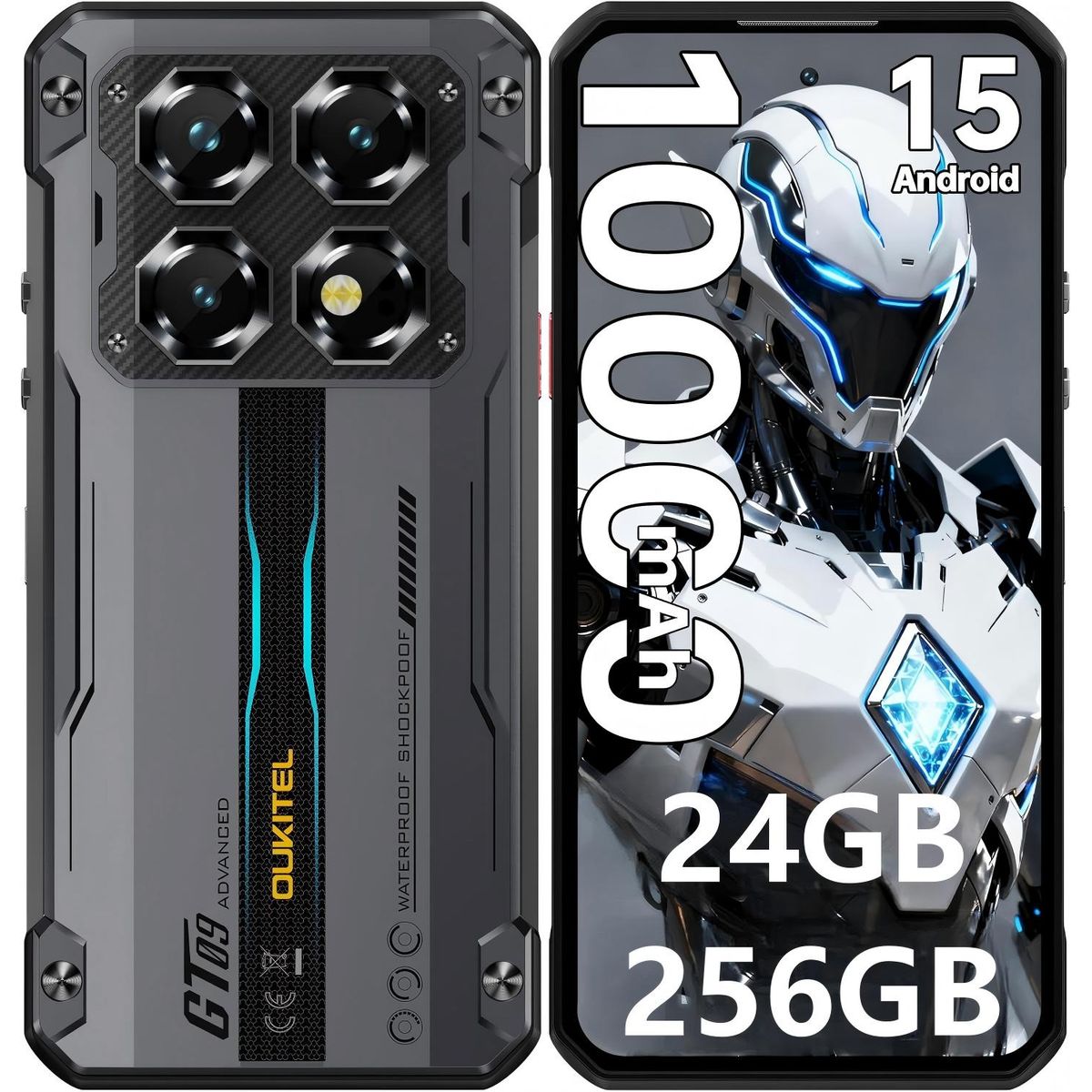 OUKITEL - OUKITEL WP60 5G Celular 24GB+256GB 108MP Android 15