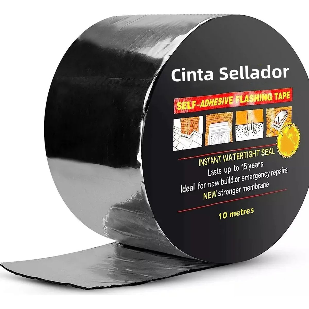 KUANGYE - Cinta Sellador Adhesivo Techo Gotera Impermeable 100mm X 10m