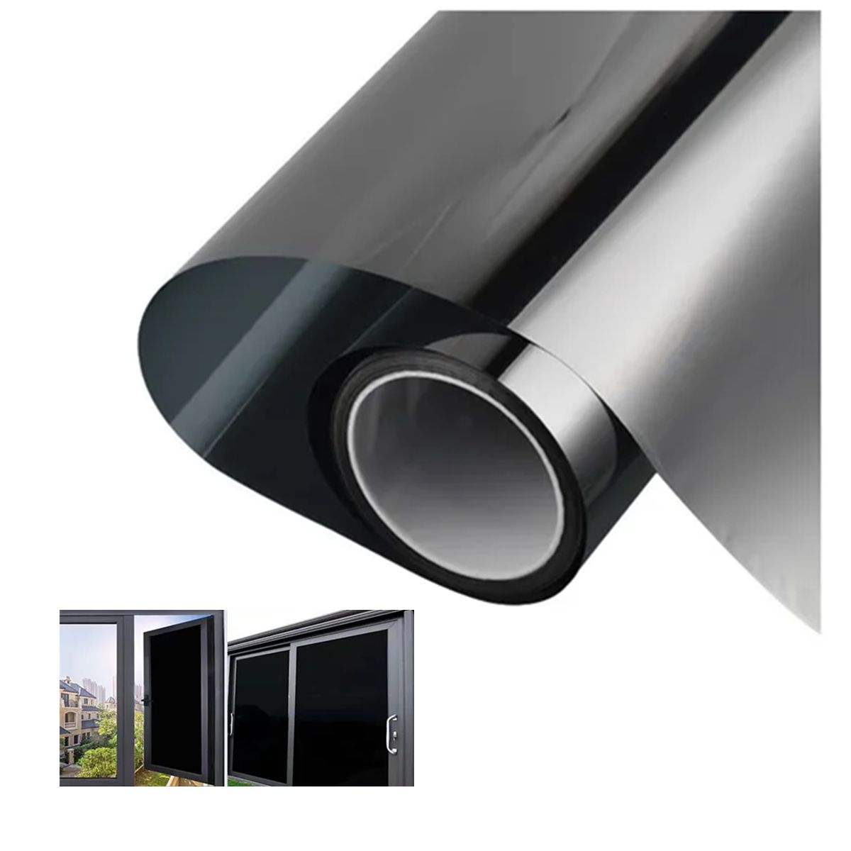 GENERICO - Vinilos Para Ventanas Con Efecto Espejo Lámina Protección Uv  1.2x3 M