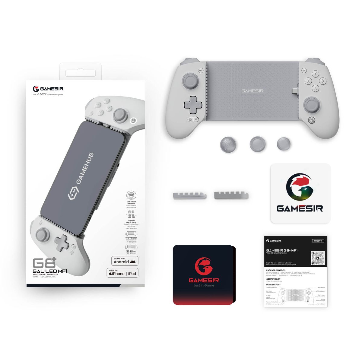 GAMESIR - Control GameSir G8+ MFi para iPhone 15 16 17 iPad Mini y Android