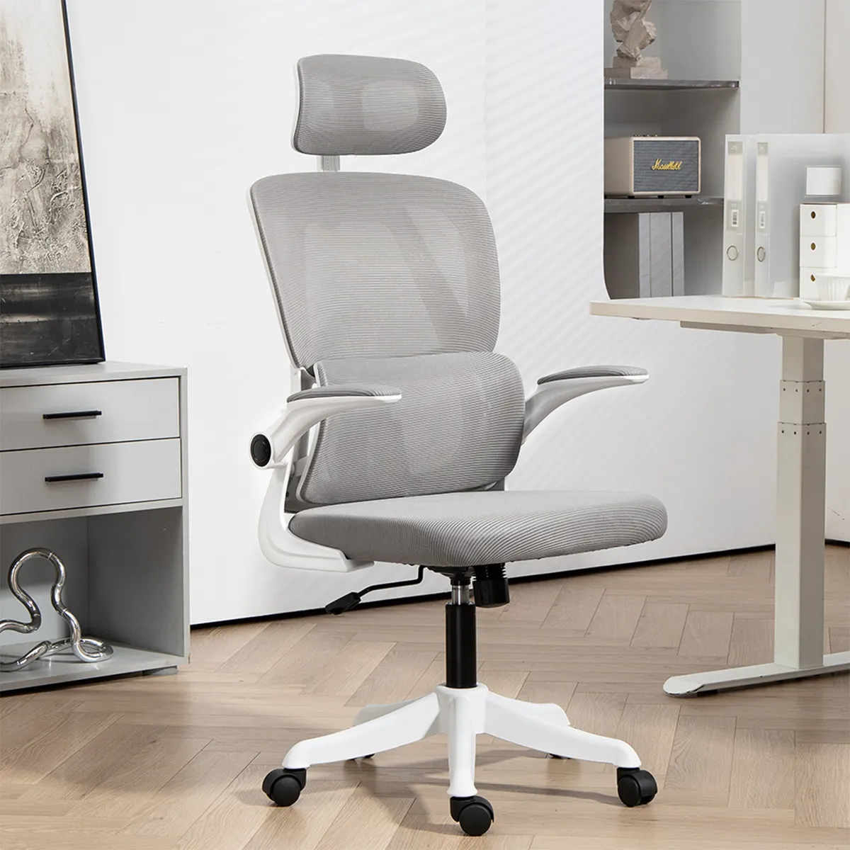 VIDITA - Silla Amia Ergonómica Silla De Escritorio Soporte Lumbar Elástico Giratoria Oficina