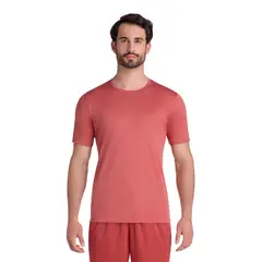 OLYMPIKUS - POLERA ESSENTIAL MANGA CORTA ROJIZA HOMBRE