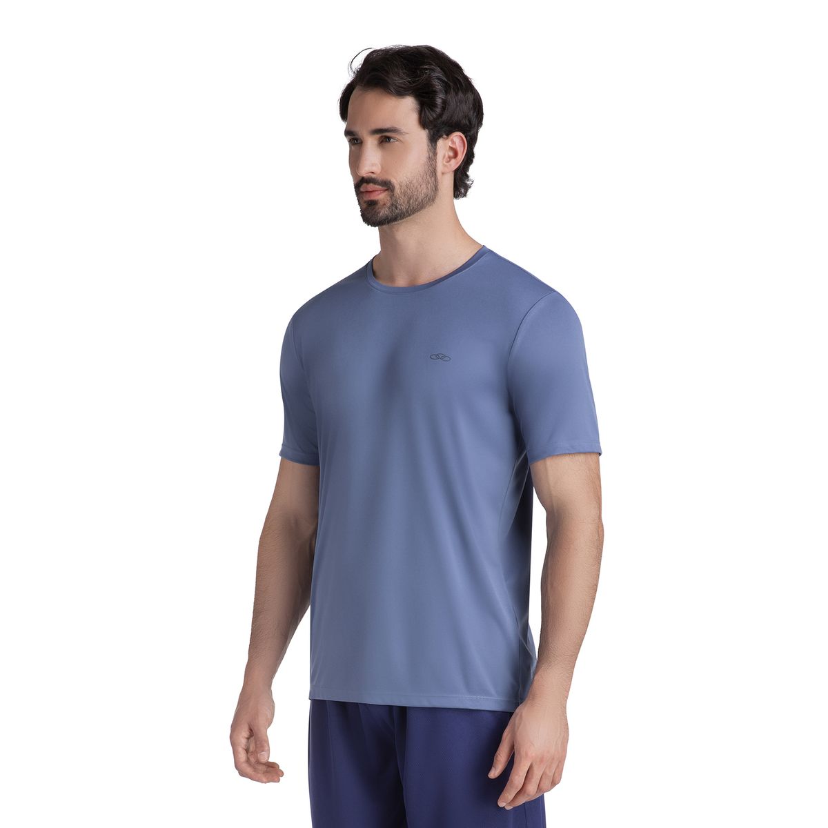 OLYMPIKUS - POLERA ESSENTIAL MANGA CORTA AZULADA HOMBRE