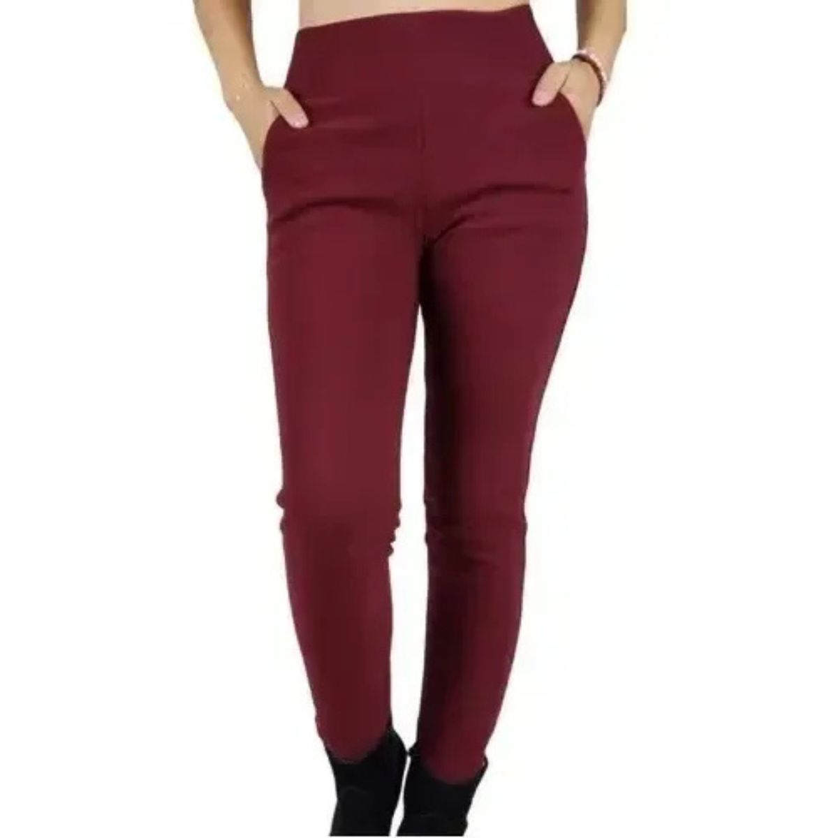 LOOK SHOP - Pantalón Calza Forro Piel. Bolsillo Cierre. M A Xl. O597