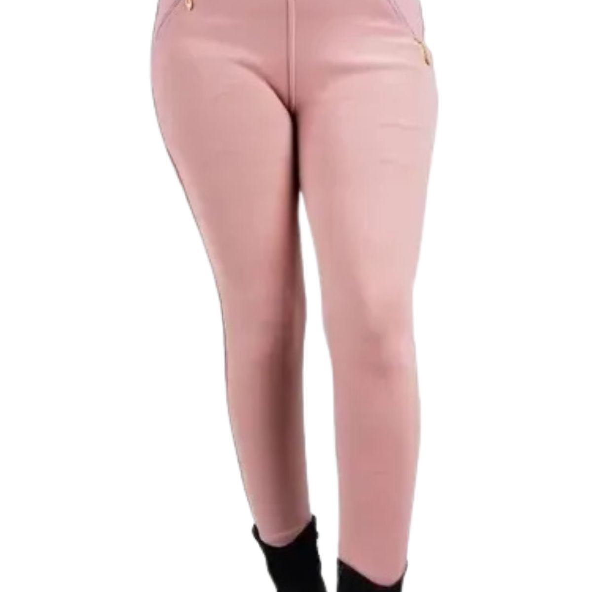 LOOK SHOP - Pantalón Calza Forro Piel. Bolsillo Cierre. M A Xl. O597