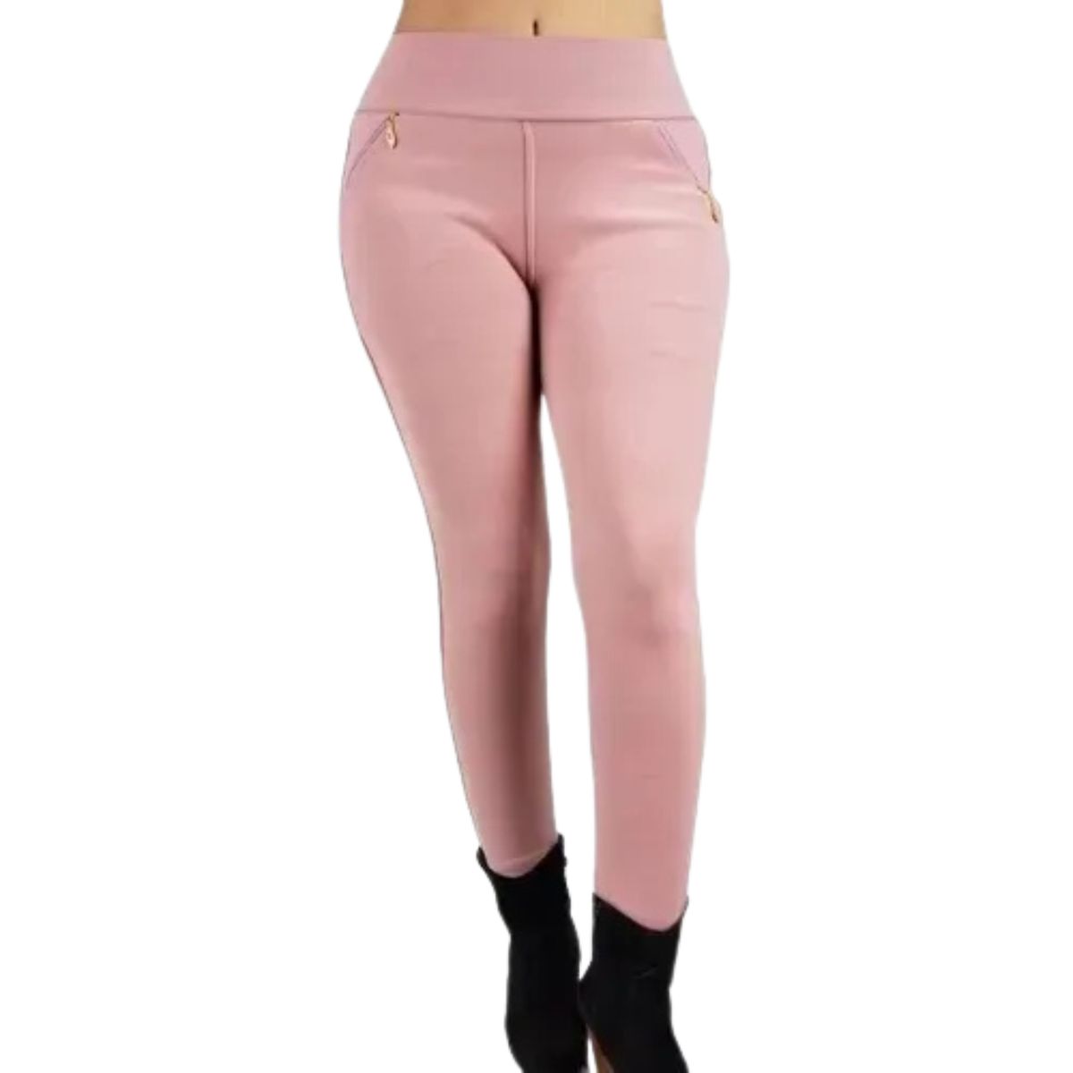 LOOK SHOP - Pantalón Calza Forro Piel. Bolsillo Cierre. M A Xl. O597