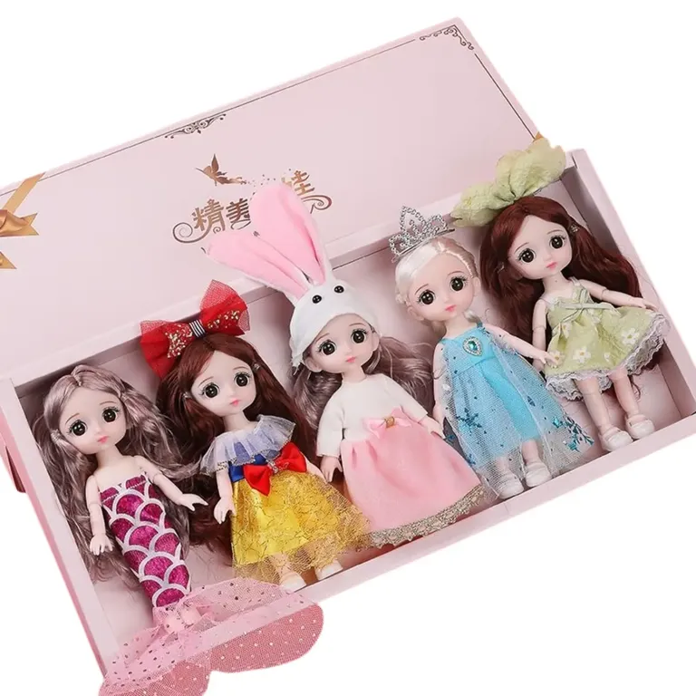 5 Mini Munecas Para Ninas Articuladas Y Con Ropa