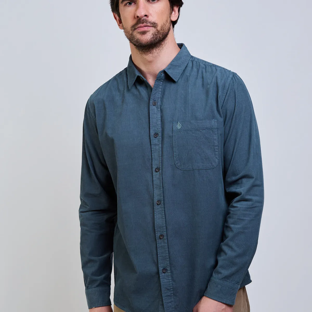 VOLCOM - Camisa ML Nitro Azul Hombre Volcom