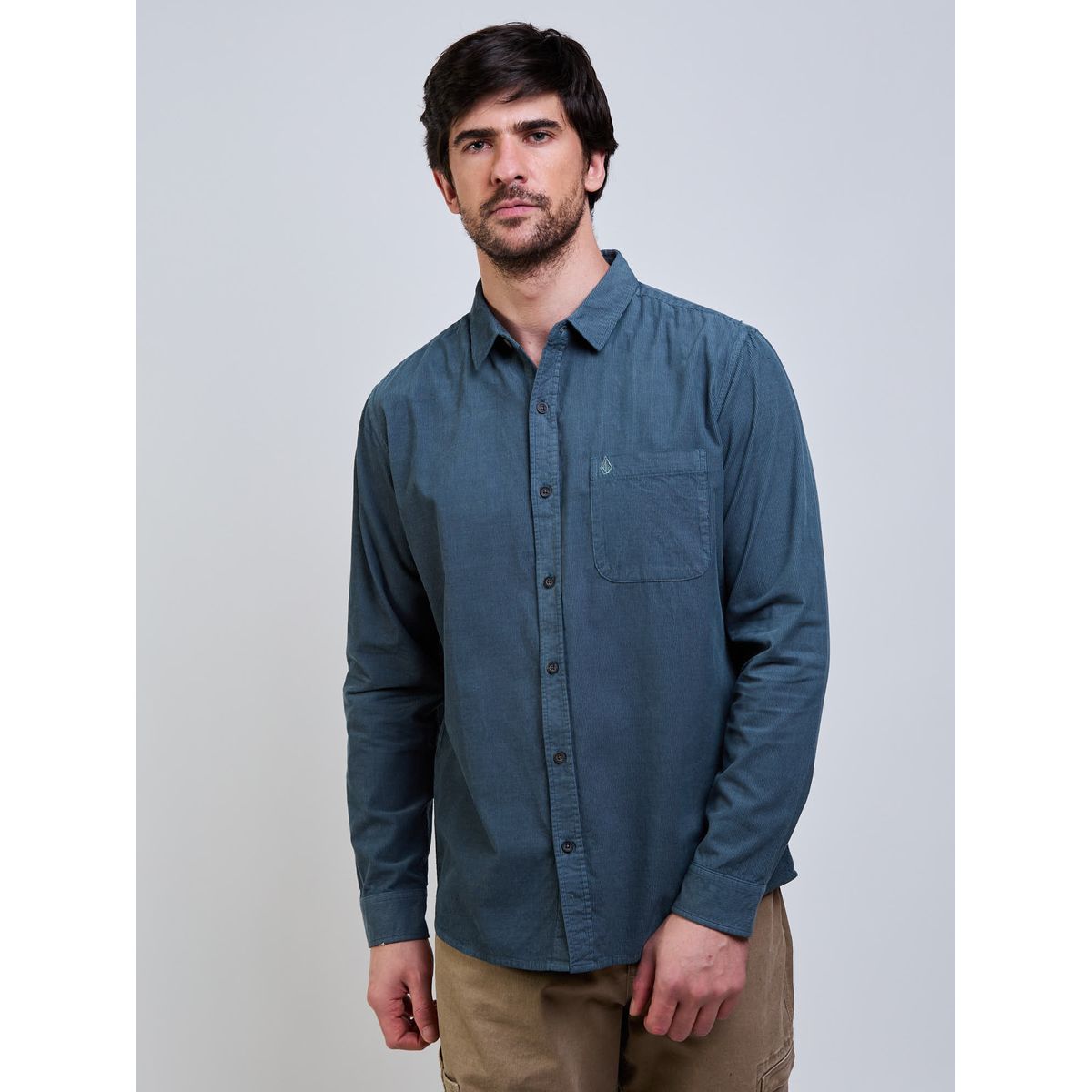 VOLCOM - Camisa ML Nitro Azul Hombre Volcom