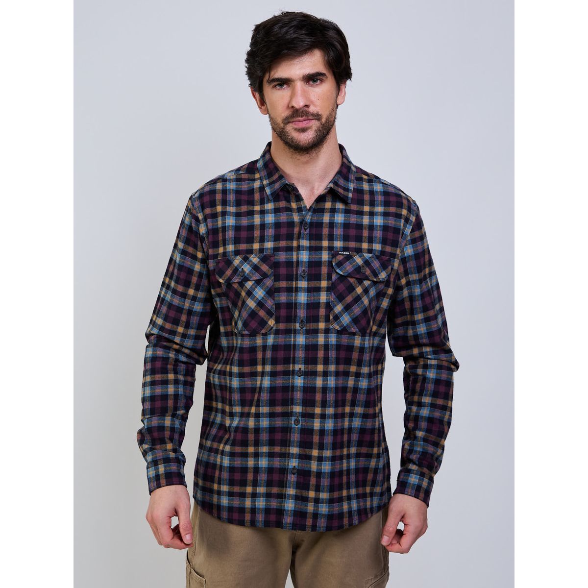 VOLCOM - Camisa ML Rogue Mcolor Hombre Volcom