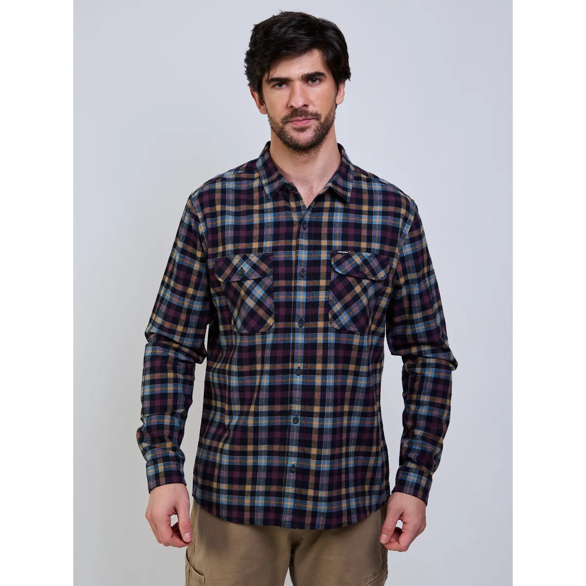 VOLCOM - Camisa ML Rogue Mcolor Hombre Volcom