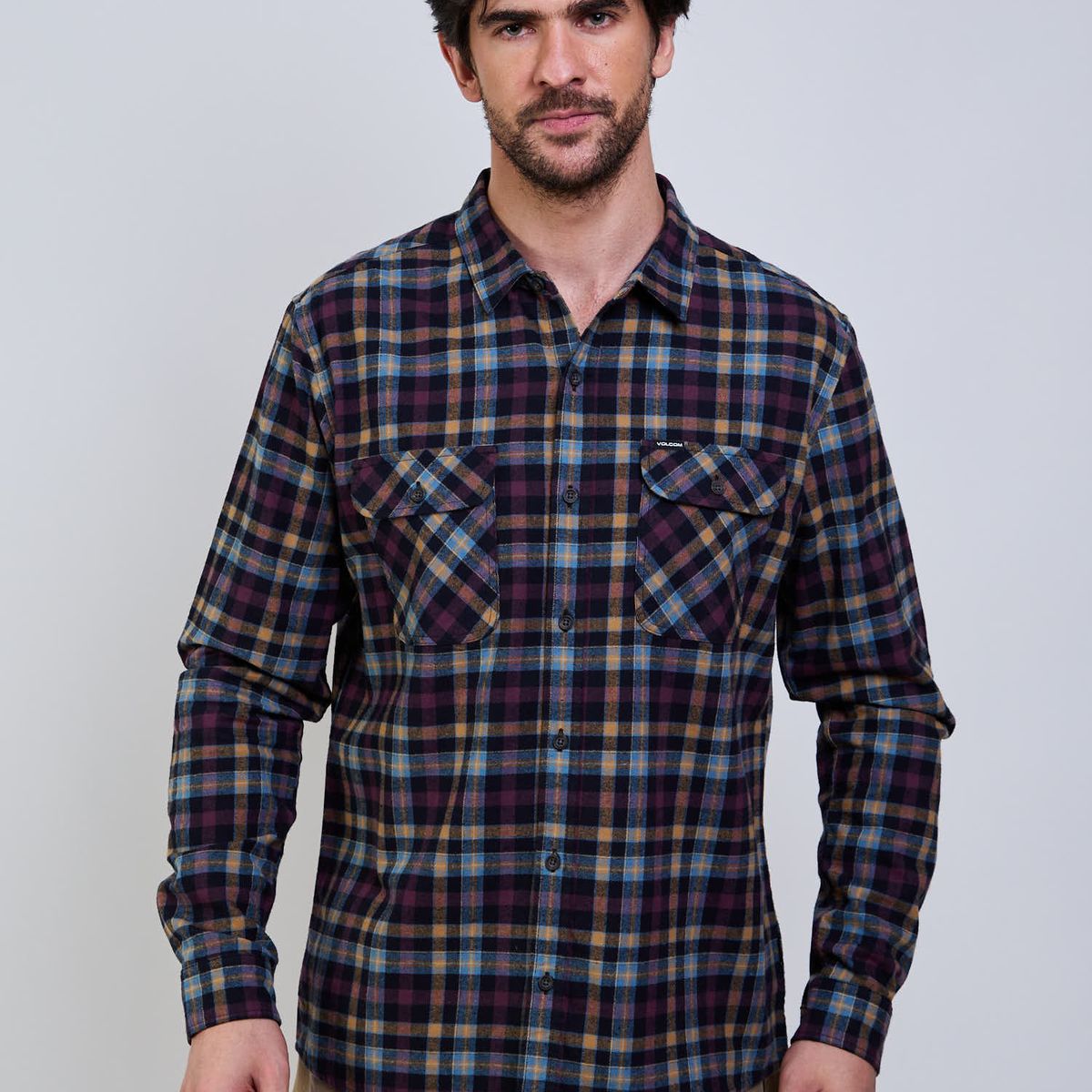 VOLCOM - Camisa ML Rogue Mcolor Hombre Volcom