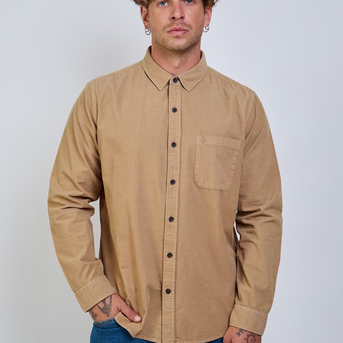 VOLCOM - Camisa ML Voltage Café Hombre Volcom