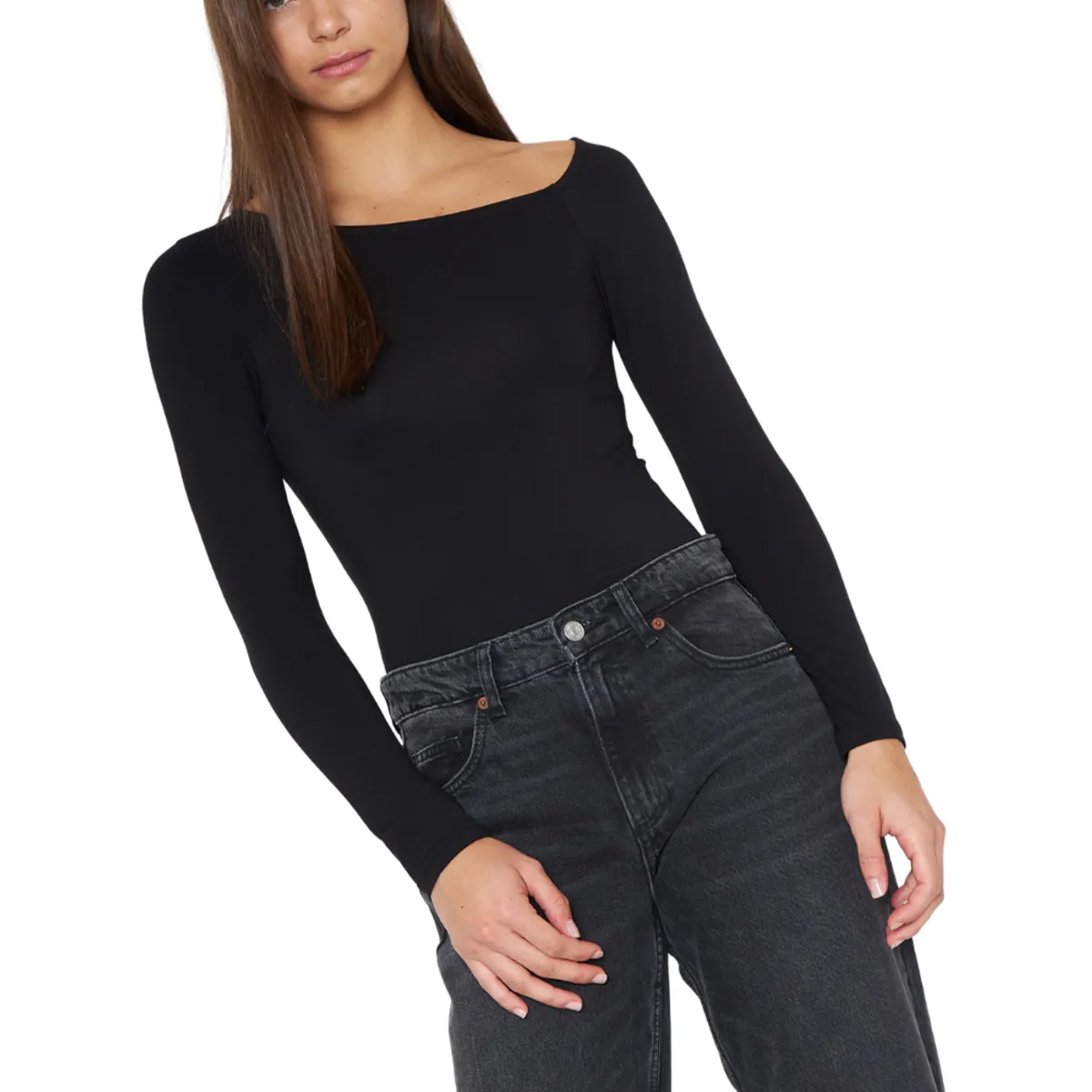 JACINTA TIENDA - Polera Ema negra Jacinta Tienda