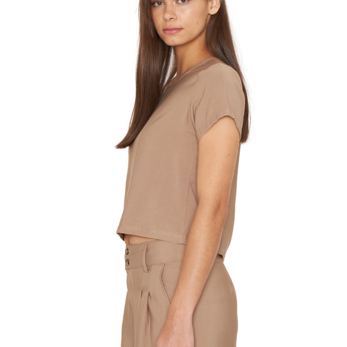 JACINTA TIENDA - Polera Ana manga corta crudo Jacinta Tienda